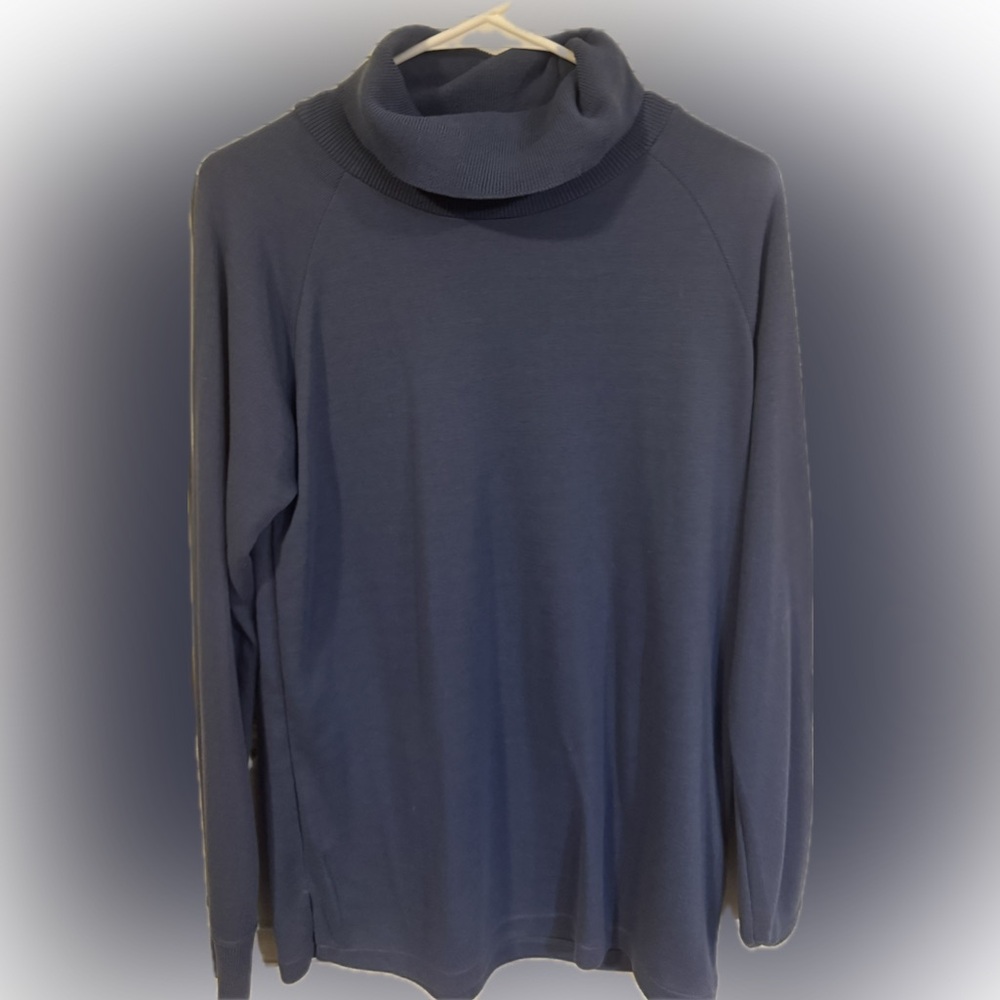 Stylish Blue Turtleneck Neck Sweater for Women